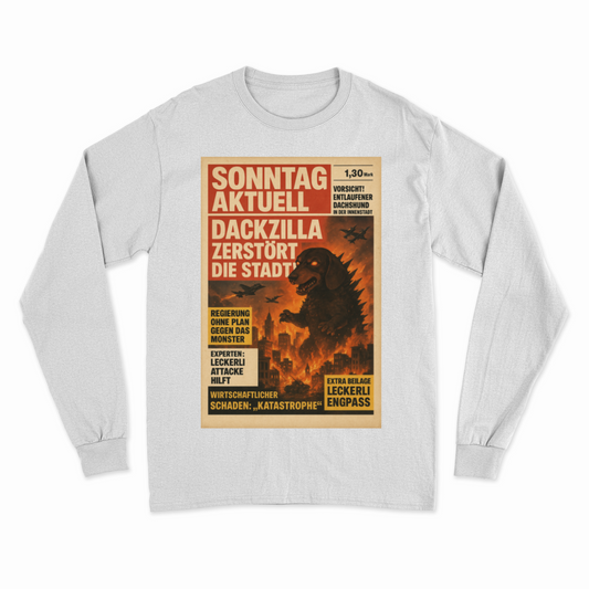 Dackzilla Sweatshirt – Retro-Katastrophen-Satire zum Anziehen – Lustiges Sweatshirt | True Insights – Bild 2