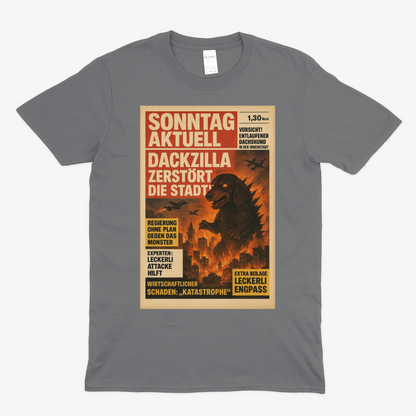 DACKZILLA – ZERSTÖRT DIE STADT! – Lustiges T-Shirt | True Insights – Bild 3