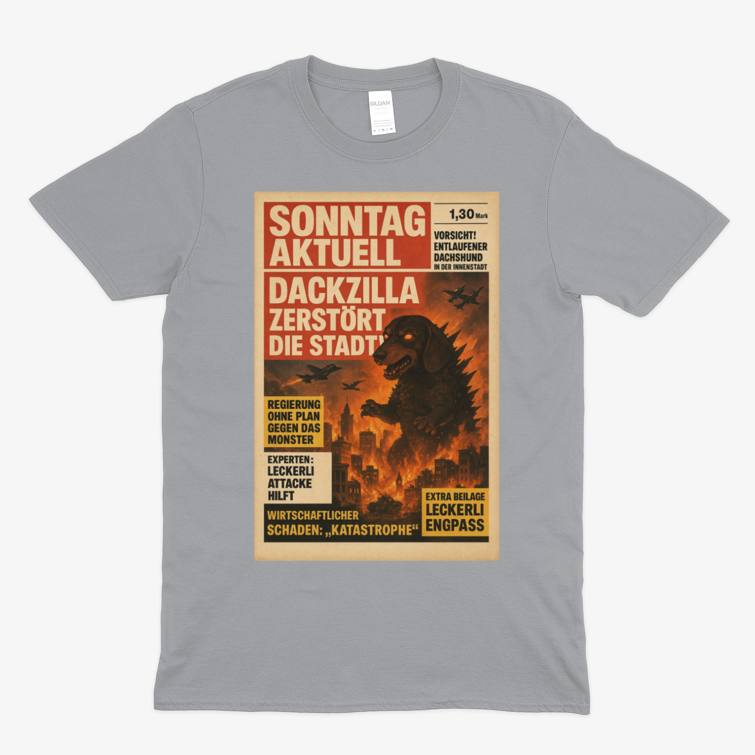 DACKZILLA – ZERSTÖRT DIE STADT! – Lustiges T-Shirt | True Insights – Bild 6