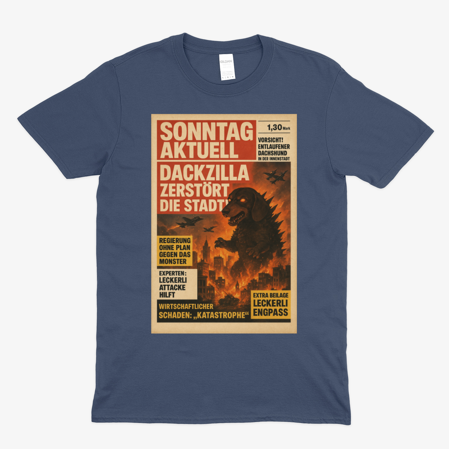 DACKZILLA – ZERSTÖRT DIE STADT! – Lustiges T-Shirt | True Insights – Bild 9