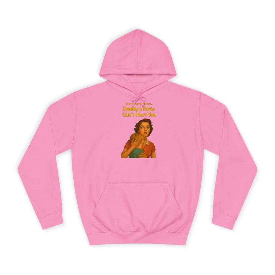 Papa Hoodie „Daddy's Farts Can't Hurt You“ – Das lustige Geschenk für Papa – Candyfloss Pink