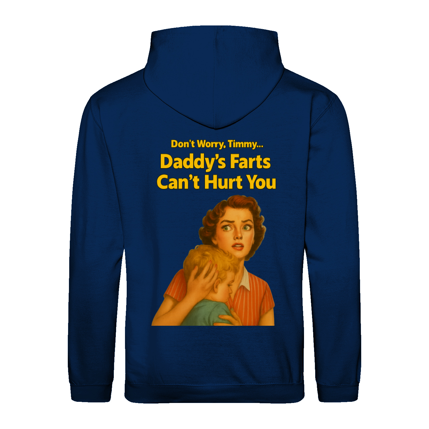 Daddy’s Farts Can’t Hurt You – Retro Hoodie mit 50s-Satire | True Insights-True Insights