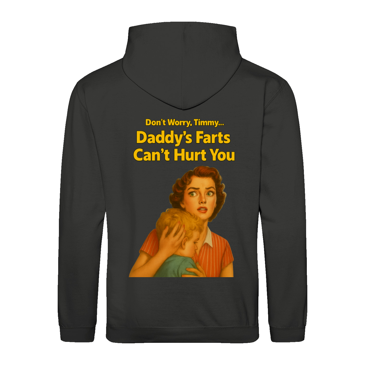 Daddy’s Farts Can’t Hurt You – Retro Hoodie mit 50s-Satire | True Insights-True Insights