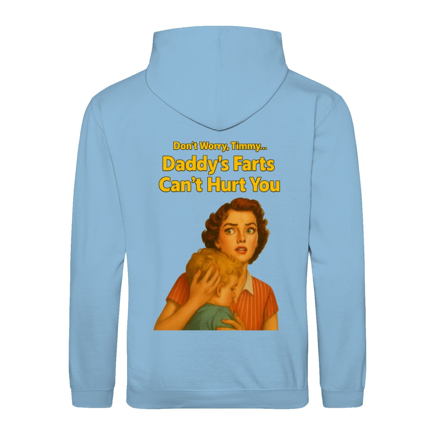 Daddy’s Farts Can’t Hurt You – Retro Hoodie mit 50s-Satire | True Insights-True Insights