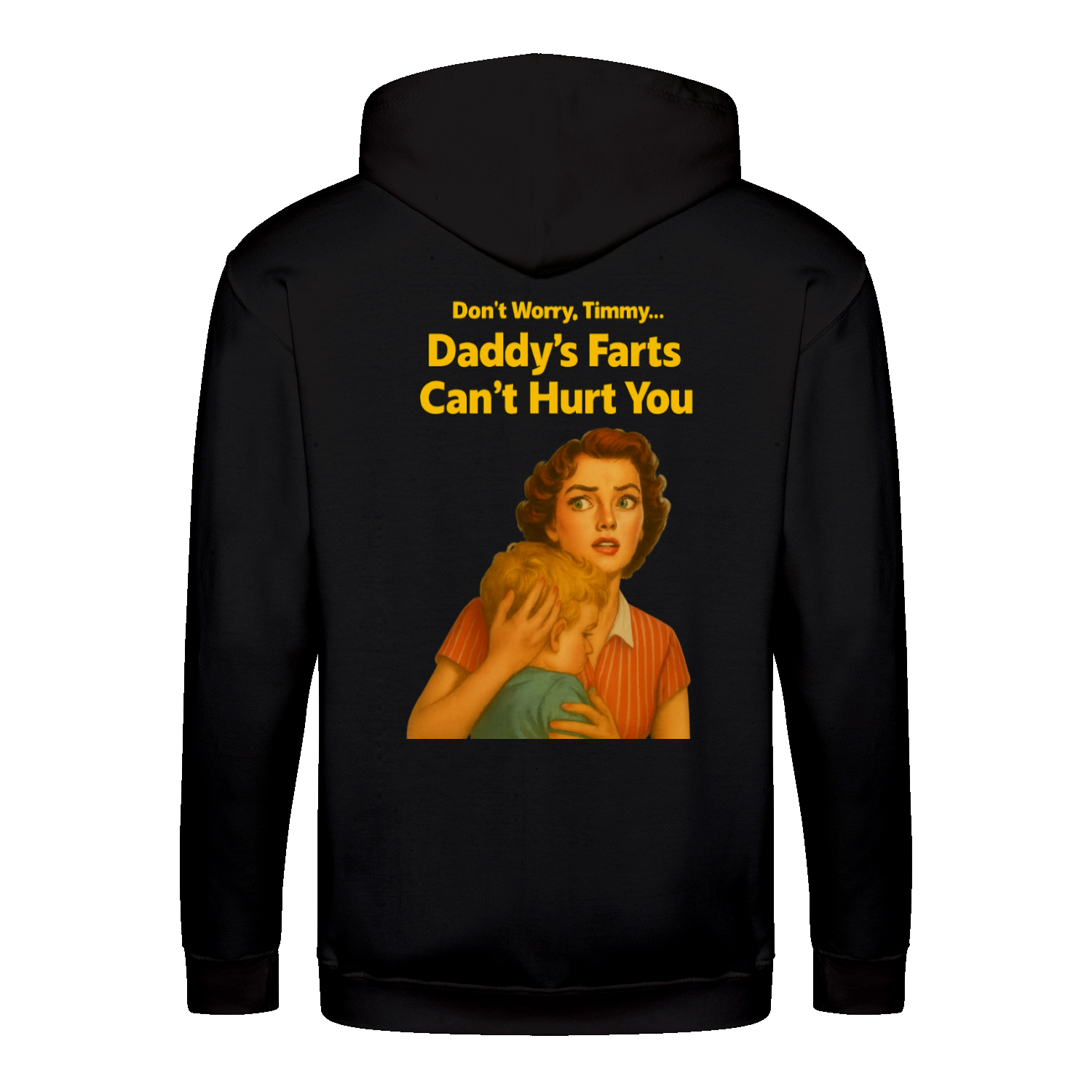 Daddy’s Farts Can’t Hurt You – Satirischer Retro Zip Hoodie | True Insights-Zip Hoodie-True Insights