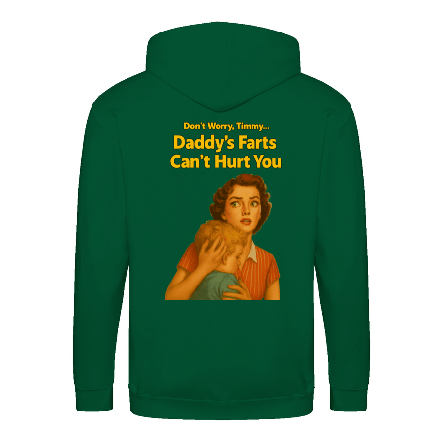 Daddy’s Farts Can’t Hurt You – Satirischer Retro Zip Hoodie | True Insights-Zip Hoodie-True Insights