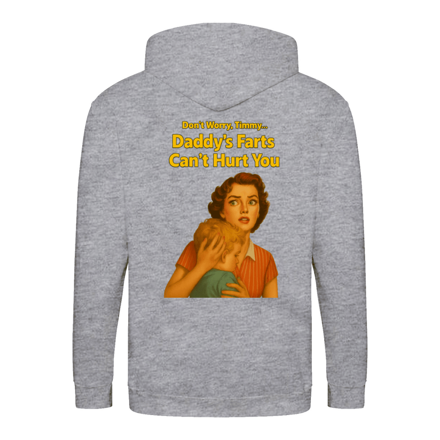 Daddy’s Farts Can’t Hurt You – Satirischer Retro Zip Hoodie | True Insights-Zip Hoodie-True Insights