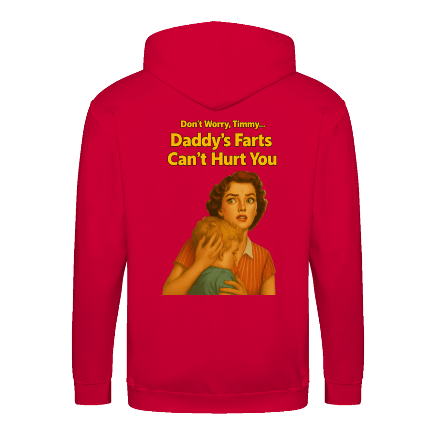 Daddy’s Farts Can’t Hurt You – Satirischer Retro Zip Hoodie | True Insights-Zip Hoodie-True Insights