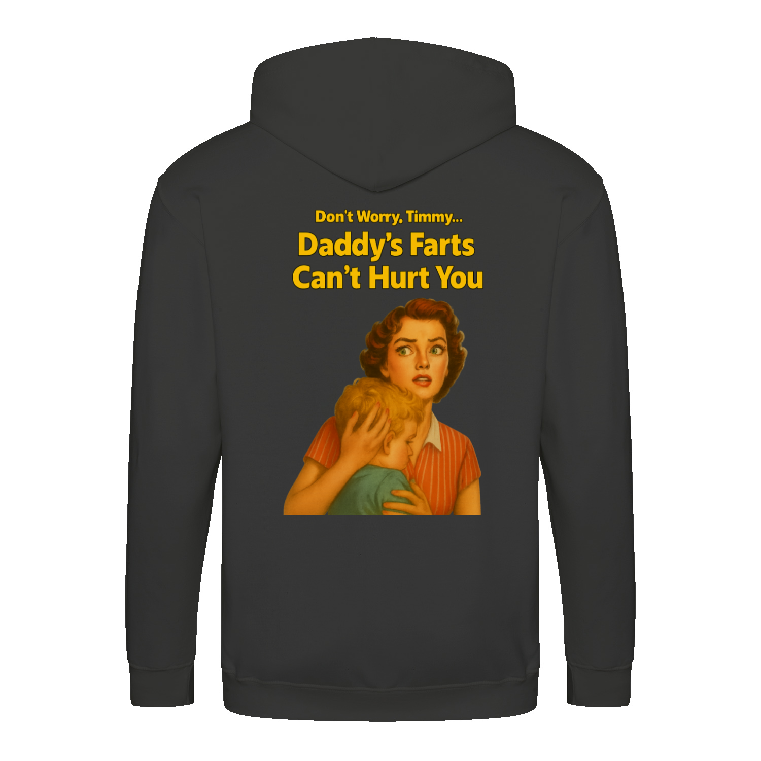 Daddy’s Farts Can’t Hurt You – Satirischer Retro Zip Hoodie | True Insights-Zip Hoodie-True Insights