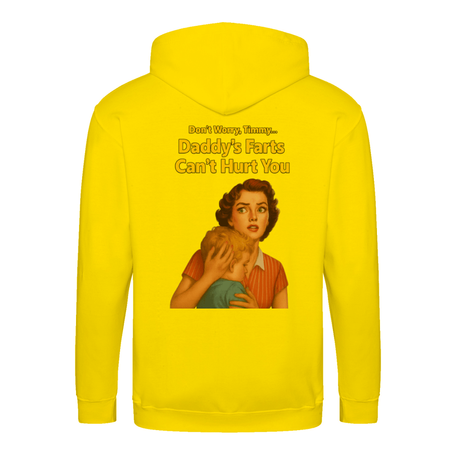 Daddy’s Farts Can’t Hurt You – Satirischer Retro Zip Hoodie | True Insights-Zip Hoodie-True Insights