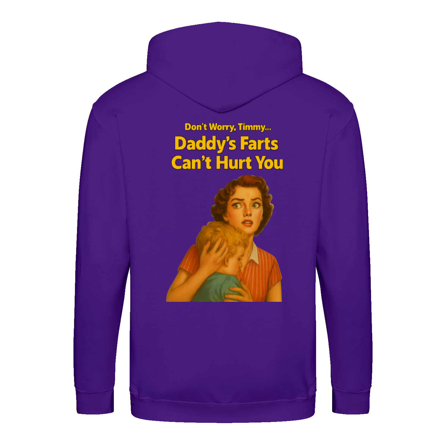 Daddy’s Farts Can’t Hurt You – Satirischer Retro Zip Hoodie | True Insights-Zip Hoodie-True Insights