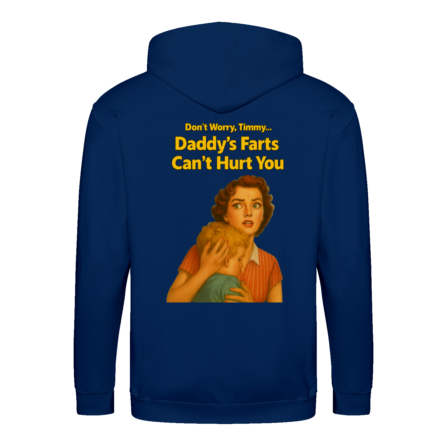 Daddy’s Farts Can’t Hurt You – Satirischer Retro Zip Hoodie | True Insights-Zip Hoodie-True Insights