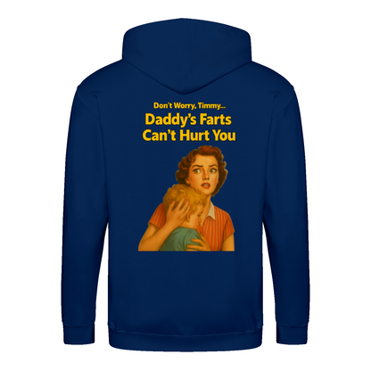 Daddy’s Farts Can’t Hurt You – Satirischer Retro Zip Hoodie | True Insights-Zip Hoodie-True Insights