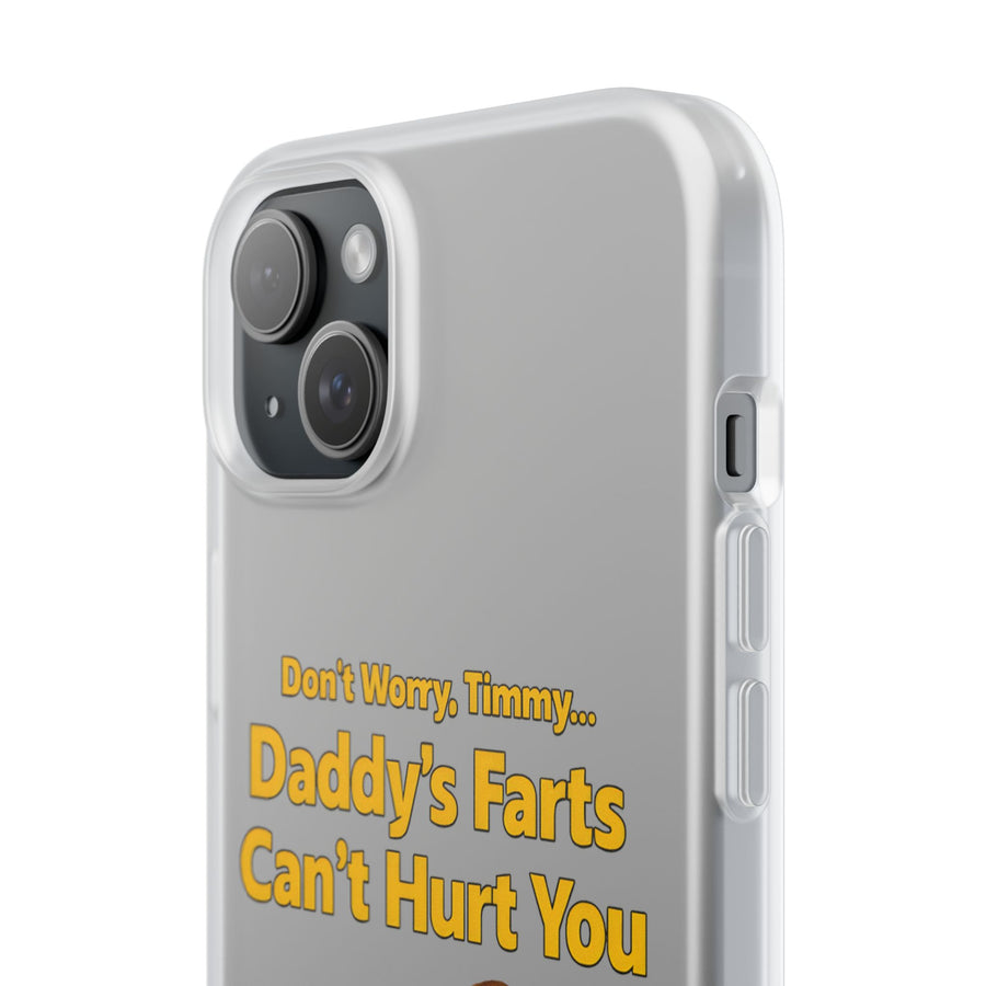 True Insights Handyhülle Daddys Farts Retro-Design mit lustigem Spruch in Nahaufnahme