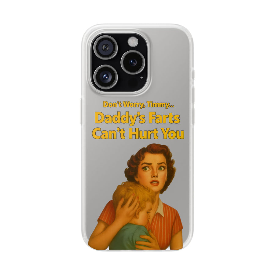 True Insights Handyhülle Daddys Farts satirisches Motiv für iPhone 15 Pro mit schwarzem Humor