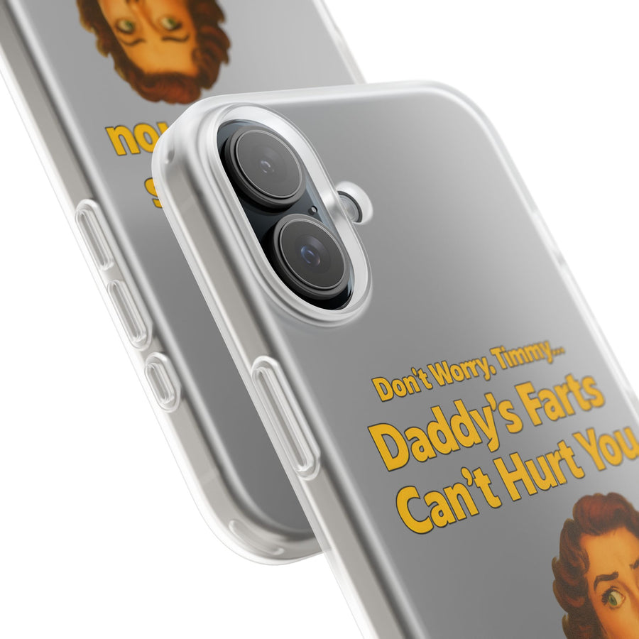 True Insights Handyhülle Daddys Farts satirischer Spruch im Retro-Stil in moderner Umgebung