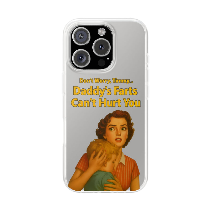 True Insights Handyhülle Daddys Farts im Retro-Stil für iPhone 16 Pro mit schwarzem Humor