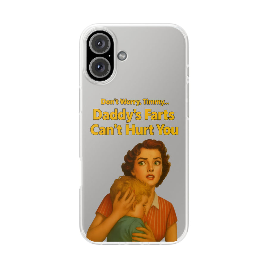 True Insights Handyhülle Daddys Farts Retro-Design für iPhone 16 Plus mit schwarzem Humor
