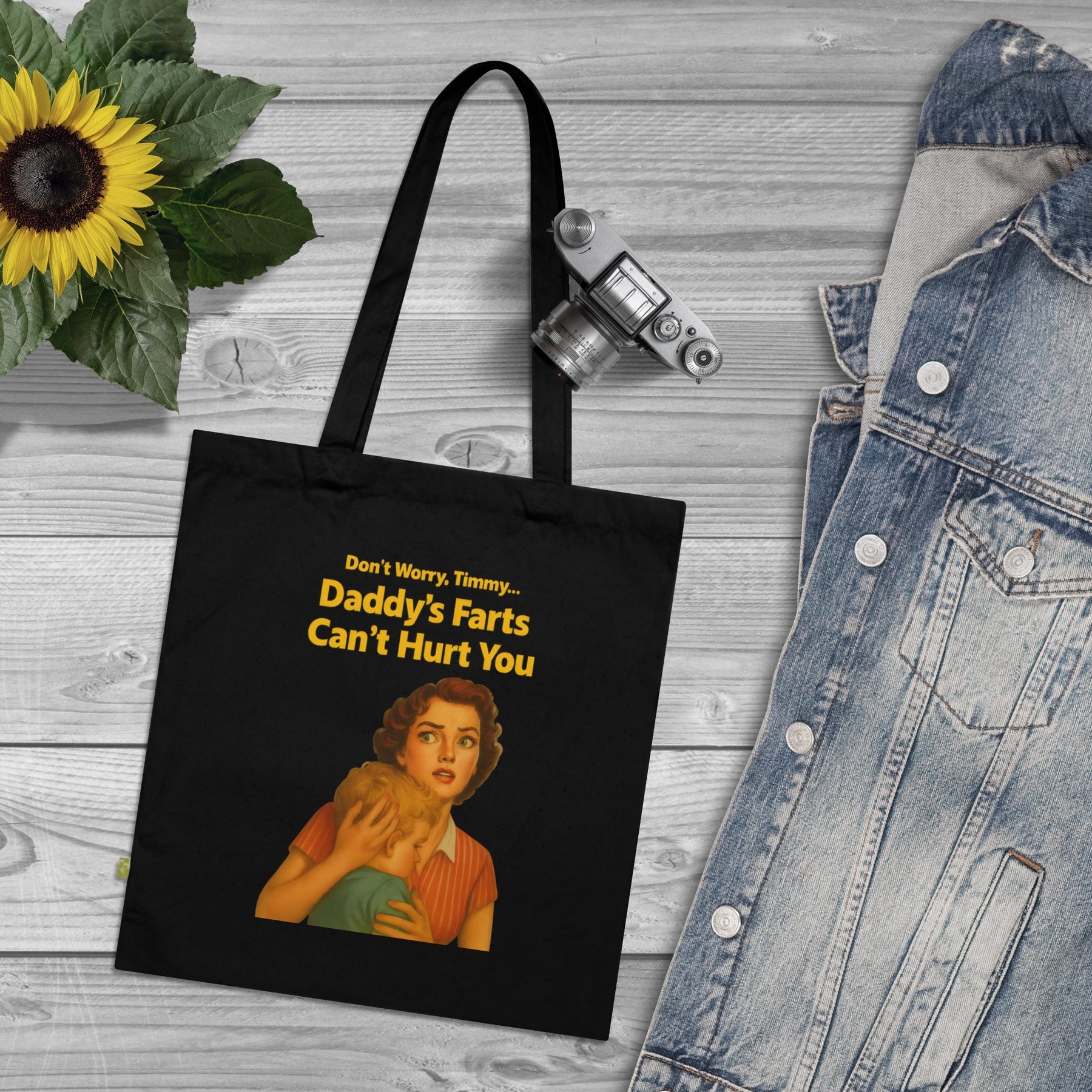 Daddy’s Farts – Satirische Stofftasche im Retro-Stil mit bösem Humor-Bags-True Insights