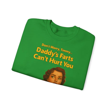 Sweatshirt – Daddy’s Farts – Satirisches Retro-Sweatshirt mit schwarzem Humor | True Insights Design mit Humor
