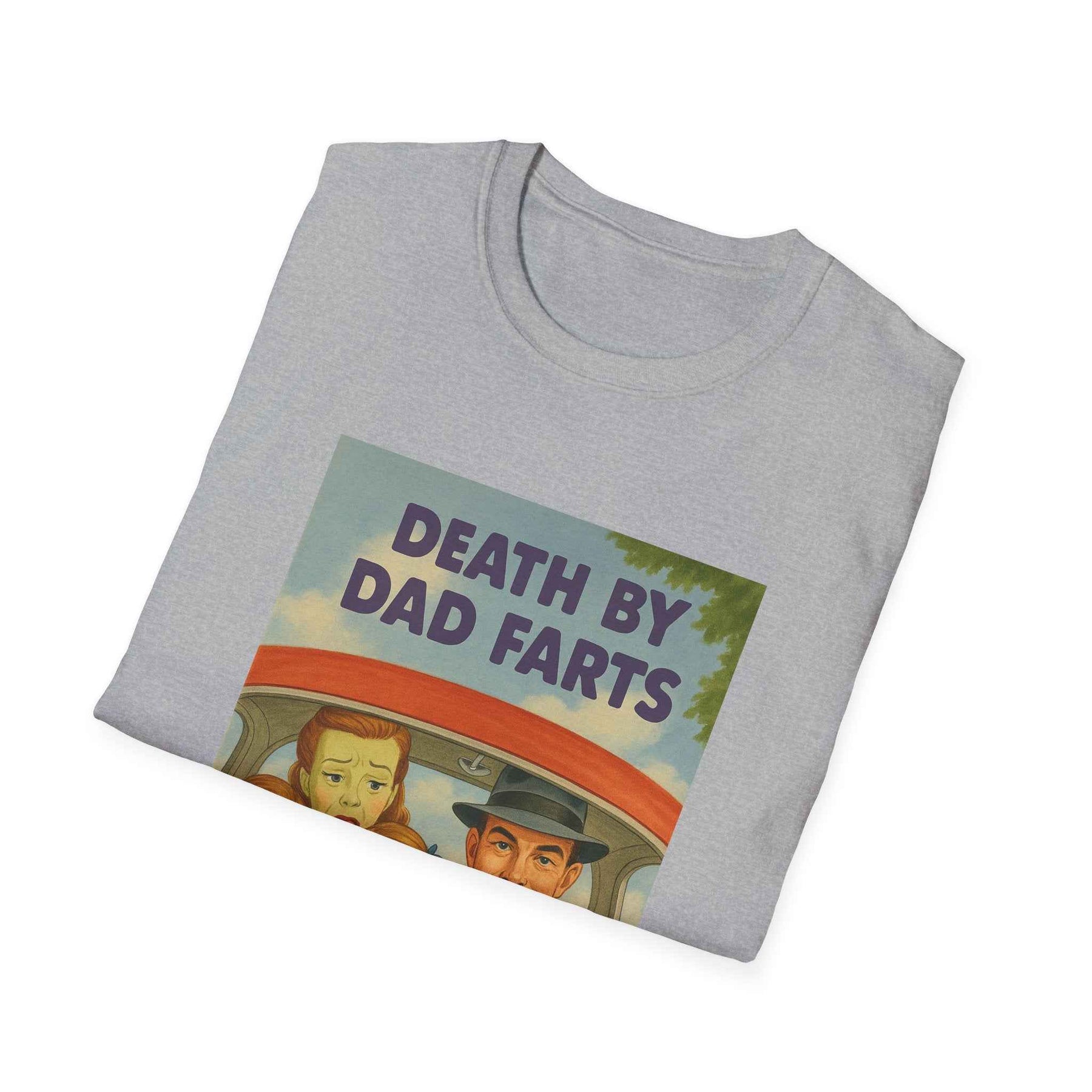 Death by Dad Farts - The retro family drama on your shirt!