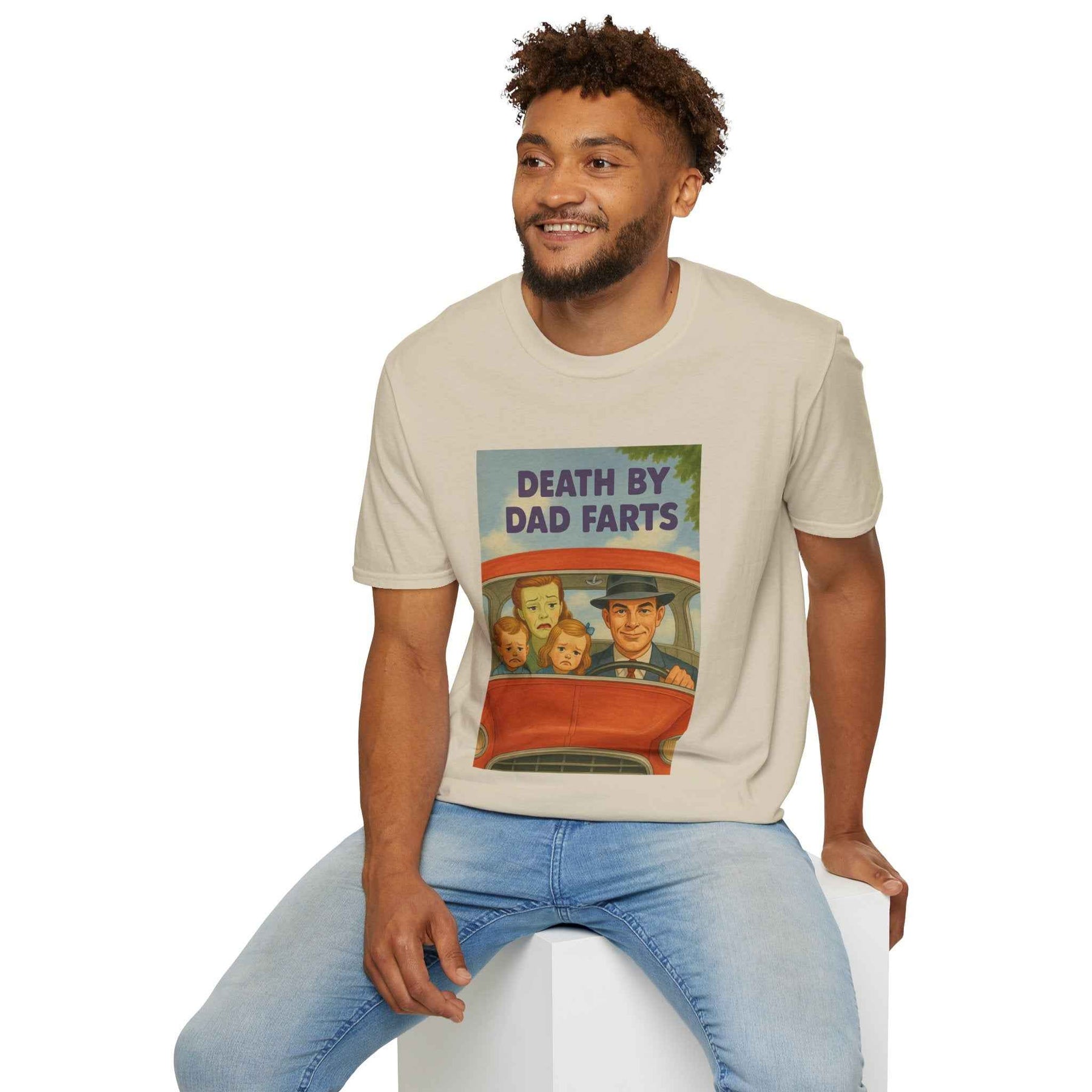 Death by Dad Farts - The retro family drama on your shirt!
