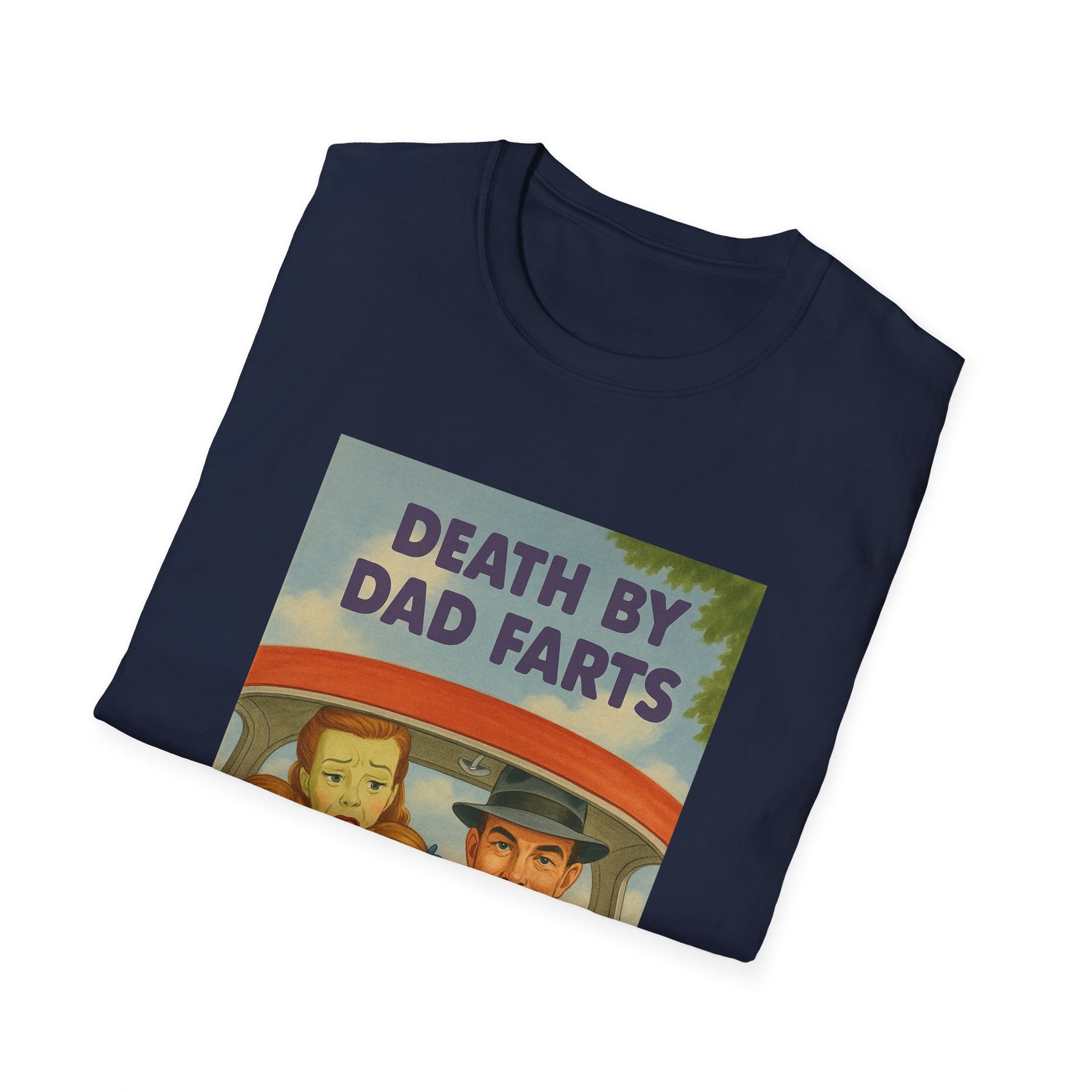 Death by Dad Farts - The retro family drama on your shirt! – Freches Satire-Design für mutige Statements | True Insights