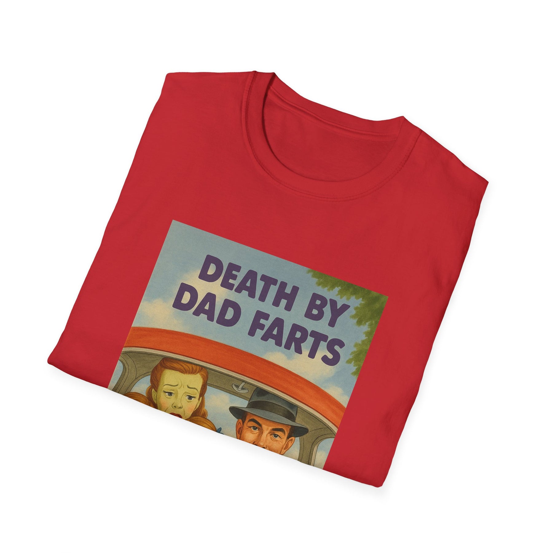 Death by Dad Farts - The retro family drama on your shirt! – Freches Satire-Design für mutige Statements | True Insights
