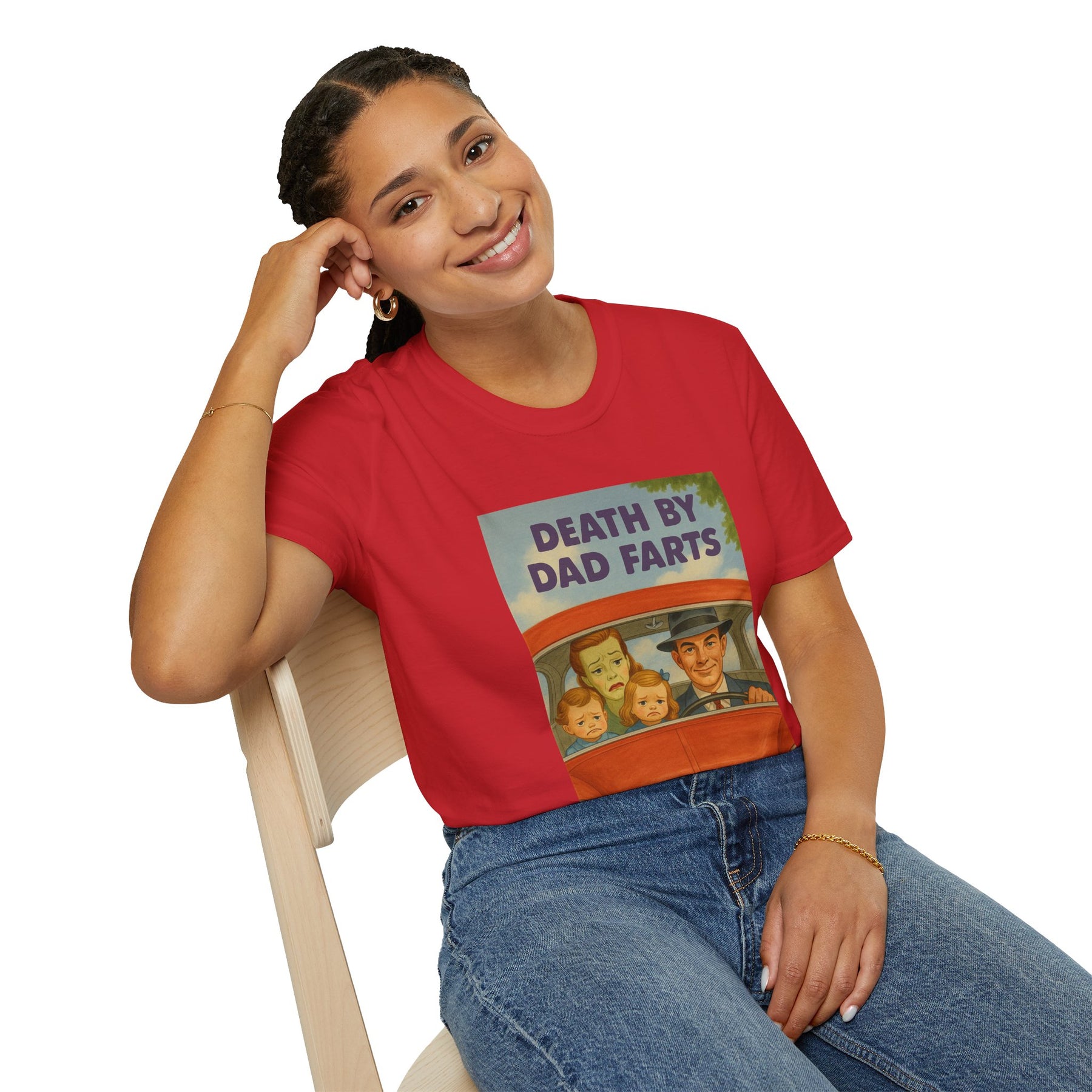 Death by Dad Farts - The retro family drama on your shirt! – Freches Satire-Design für mutige Statements | True Insights