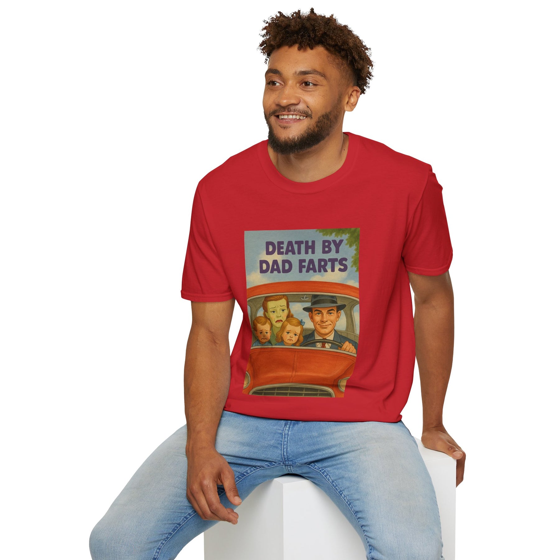 Death by Dad Farts - The retro family drama on your shirt! – Freches Satire-Design für mutige Statements | True Insights