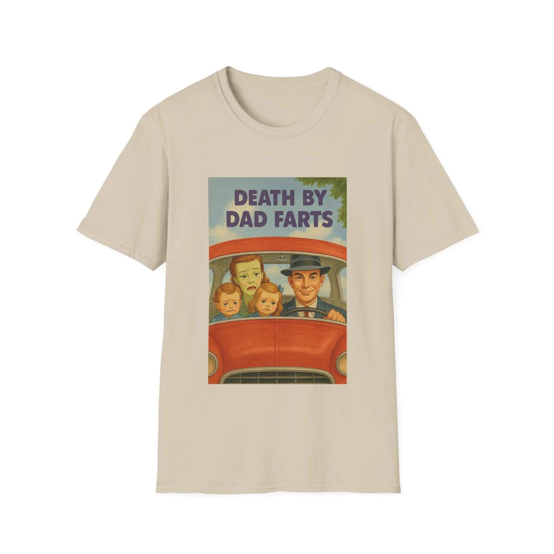 Death by Dad Farts - The retro family drama on your shirt!