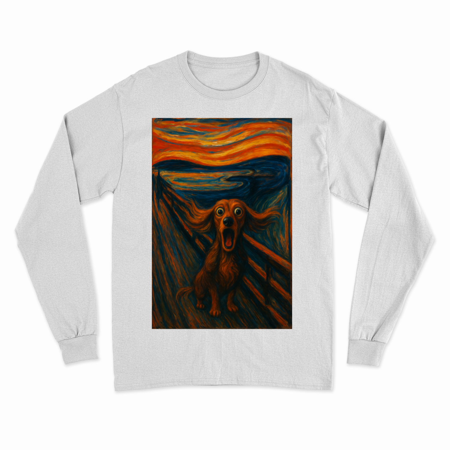 „Der Schrei des Dackels“ | Satirische Kunst-Parodie Sweatshirt-True Insights