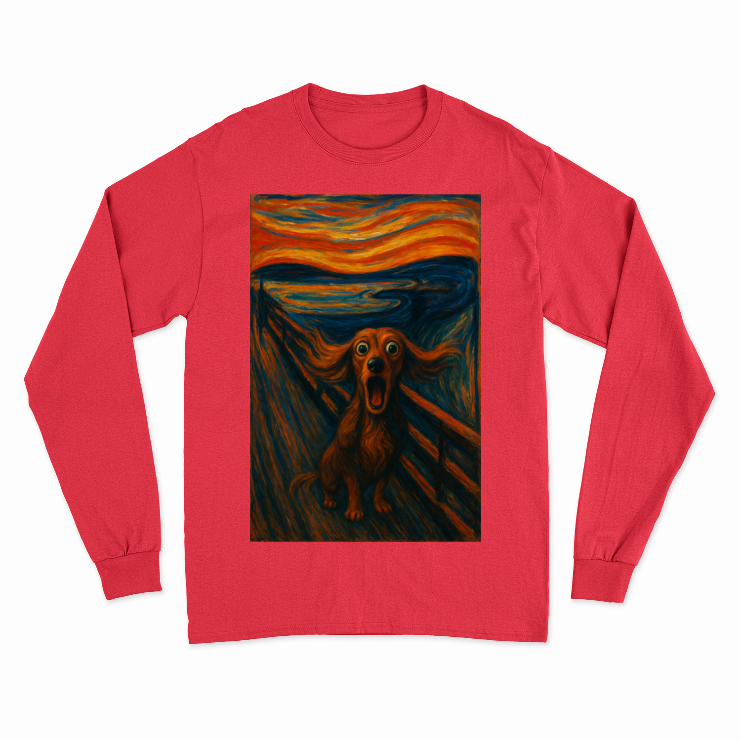 „Der Schrei des Dackels“ | Satirische Kunst-Parodie Sweatshirt-True Insights