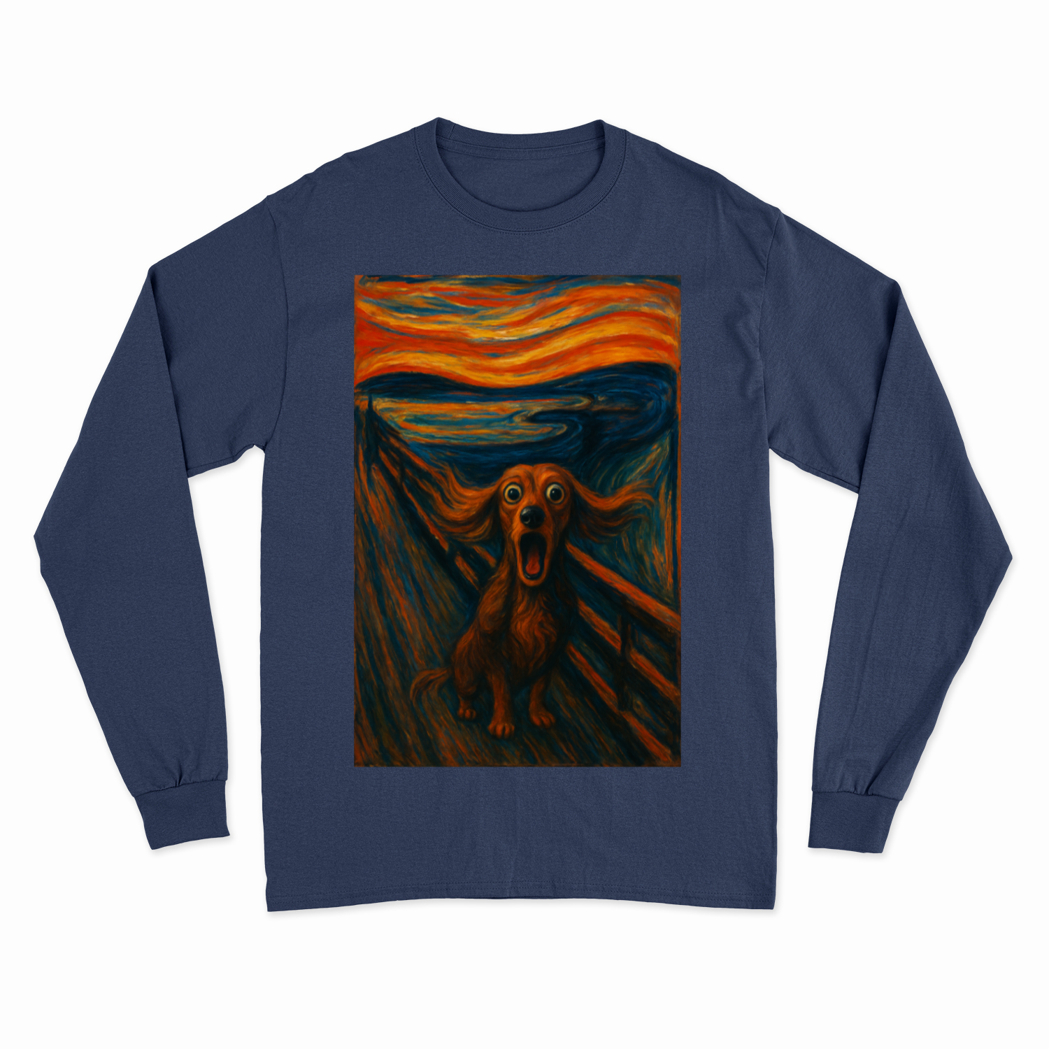 „Der Schrei des Dackels“ | Satirische Kunst-Parodie Sweatshirt-True Insights