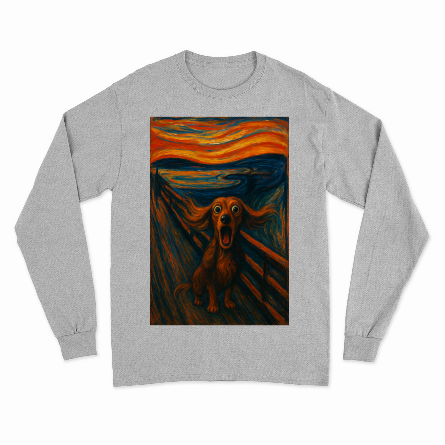 „Der Schrei des Dackels“ | Satirische Kunst-Parodie Sweatshirt-True Insights