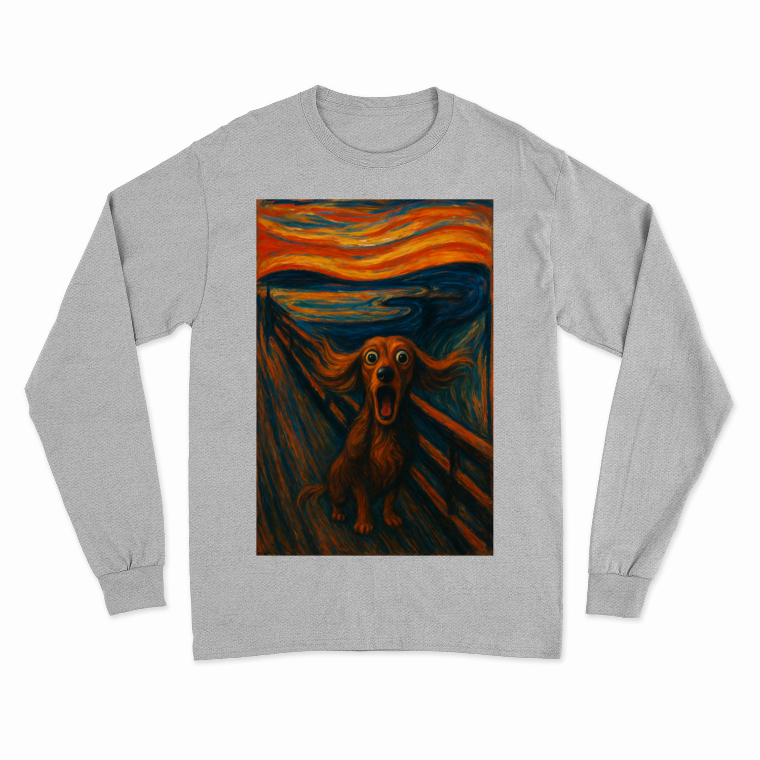 „Der Schrei des Dackels“ | Satirische Kunst-Parodie Sweatshirt-True Insights