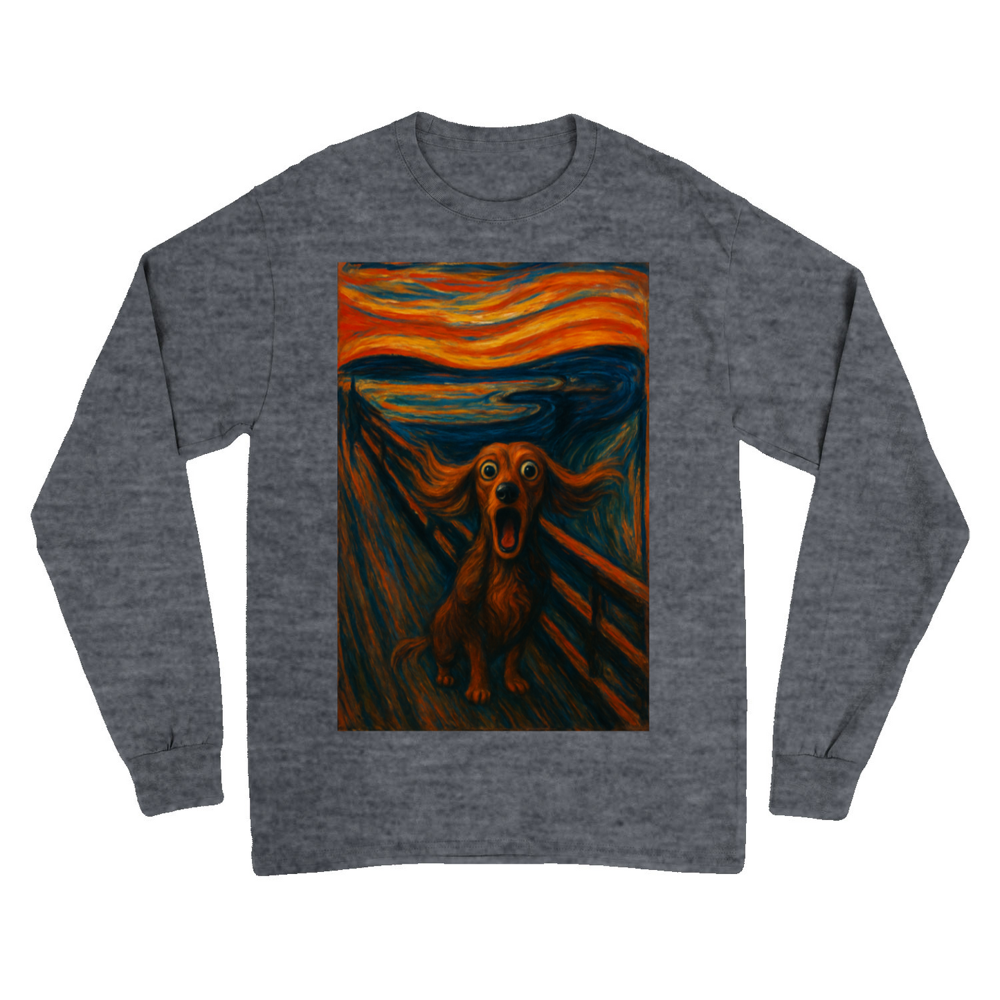 „Der Schrei des Dackels“ | Satirische Kunst-Parodie Sweatshirt-True Insights