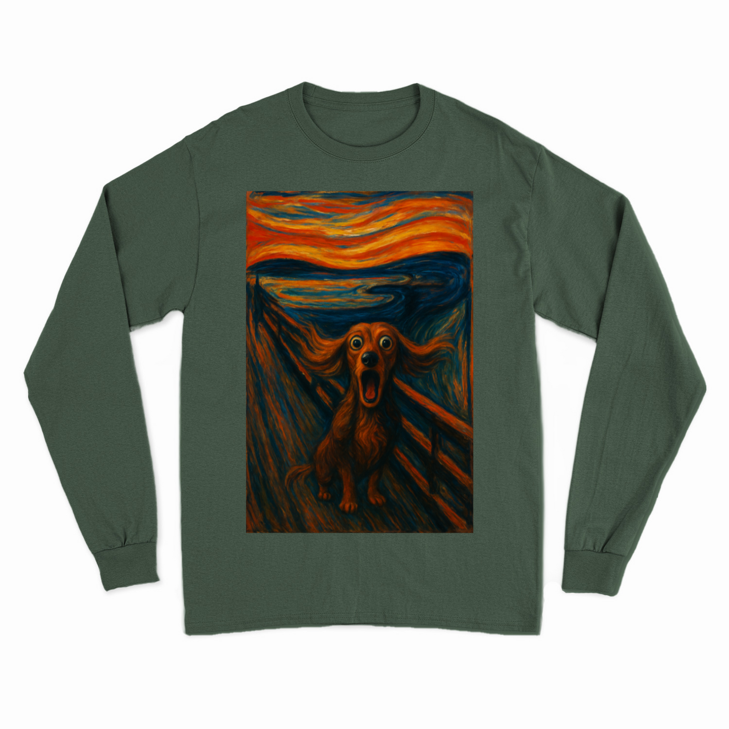 „Der Schrei des Dackels“ | Satirische Kunst-Parodie Sweatshirt-True Insights