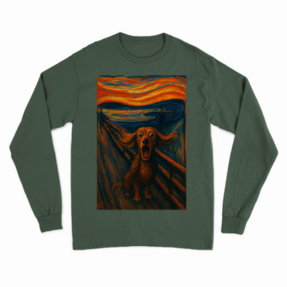 „Der Schrei des Dackels“ | Satirische Kunst-Parodie Sweatshirt-True Insights