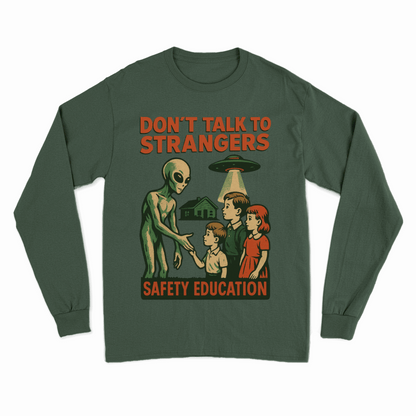 Don't Talk to Strangers – Retro Alien Safety Education Sweatshirt