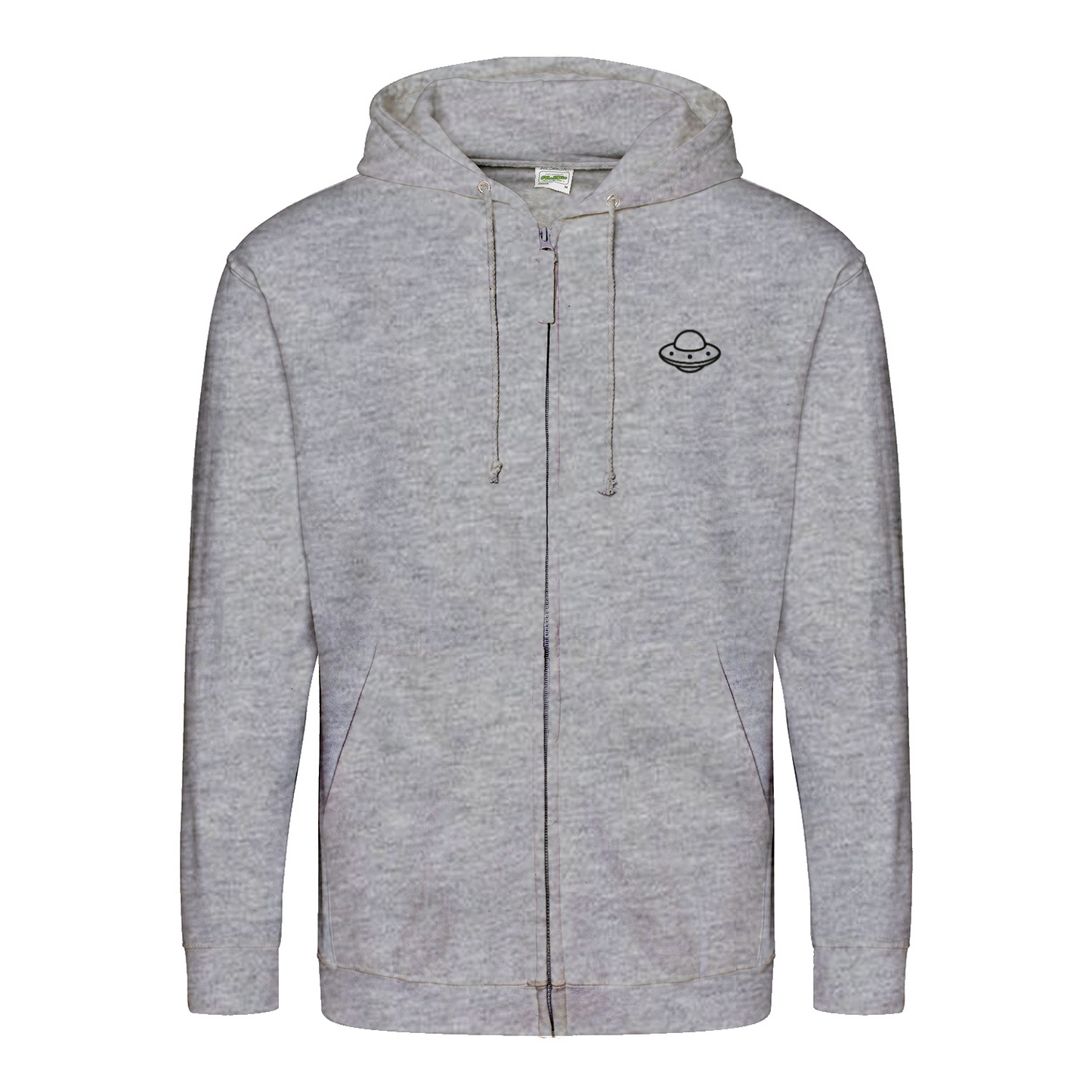 Don’t Talk to Strangers Zip Hoodie | Satirisches Alien-Motiv im Retro-Stil | Warnung im 50s Design 📝 Meta-Beschreibung:-Zip Hoodie-True Insights