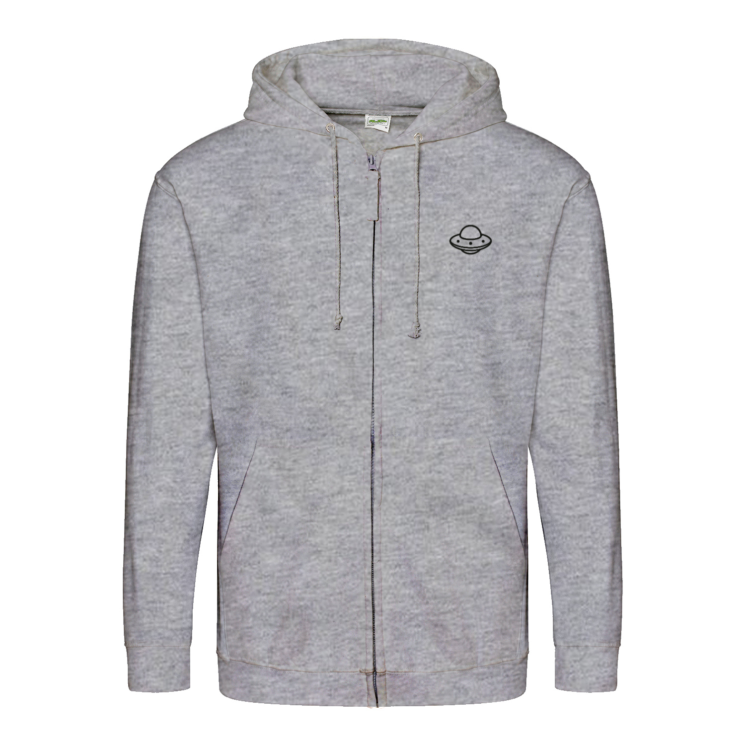 Don’t Talk to Strangers Zip Hoodie | Satirisches Alien-Motiv im Retro-Stil | Warnung im 50s Design 📝 Meta-Beschreibung:-Zip Hoodie-True Insights