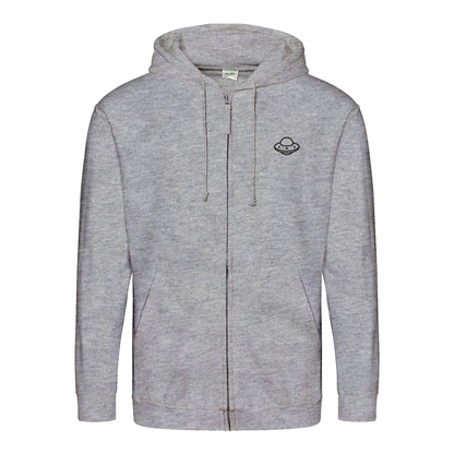 Don’t Talk to Strangers Zip Hoodie | Satirisches Alien-Motiv im Retro-Stil | Warnung im 50s Design 📝 Meta-Beschreibung:-Zip Hoodie-True Insights