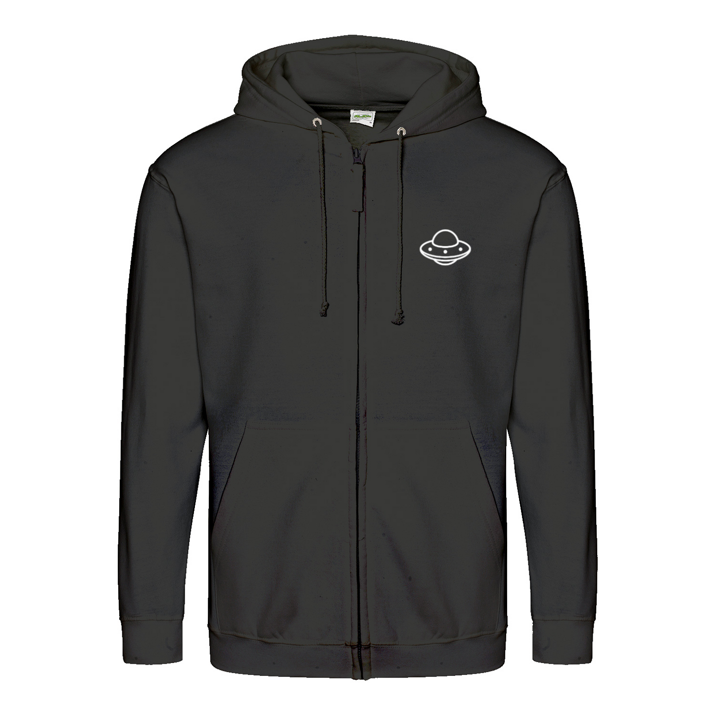 Don’t Talk to Strangers Zip Hoodie | Satirisches Alien-Motiv im Retro-Stil | Warnung im 50s Design 📝 Meta-Beschreibung:-Zip Hoodie-True Insights