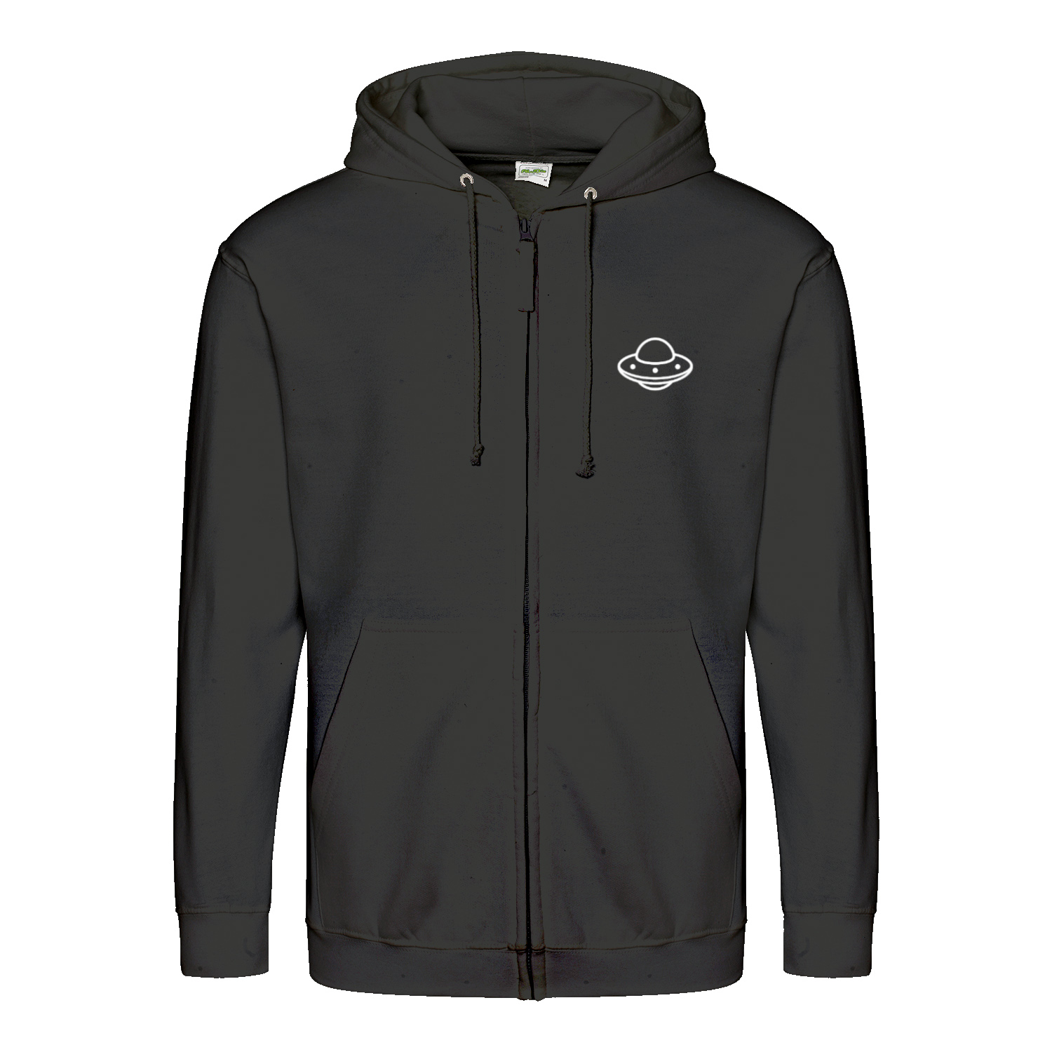 Don’t Talk to Strangers Zip Hoodie | Satirisches Alien-Motiv im Retro-Stil | Warnung im 50s Design 📝 Meta-Beschreibung:-Zip Hoodie-True Insights