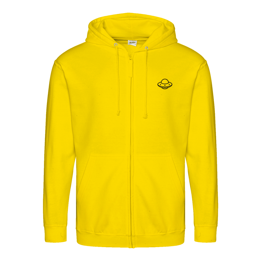 Don’t Talk to Strangers Zip Hoodie | Satirisches Alien-Motiv im Retro-Stil | Warnung im 50s Design 📝 Meta-Beschreibung:-Zip Hoodie-True Insights
