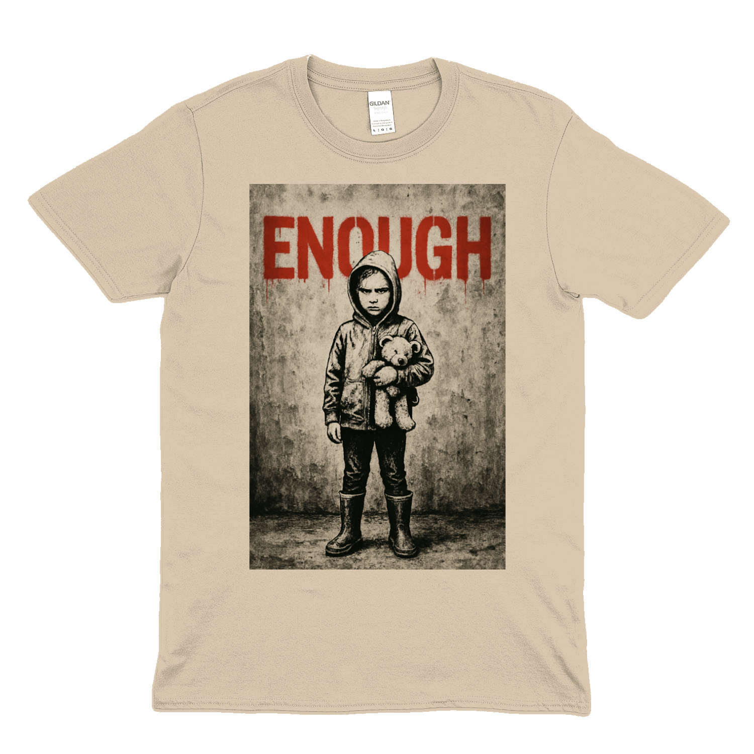 „ENOUGH“ – Protestkunst mit Haltung | Street-Art Statement Shirt