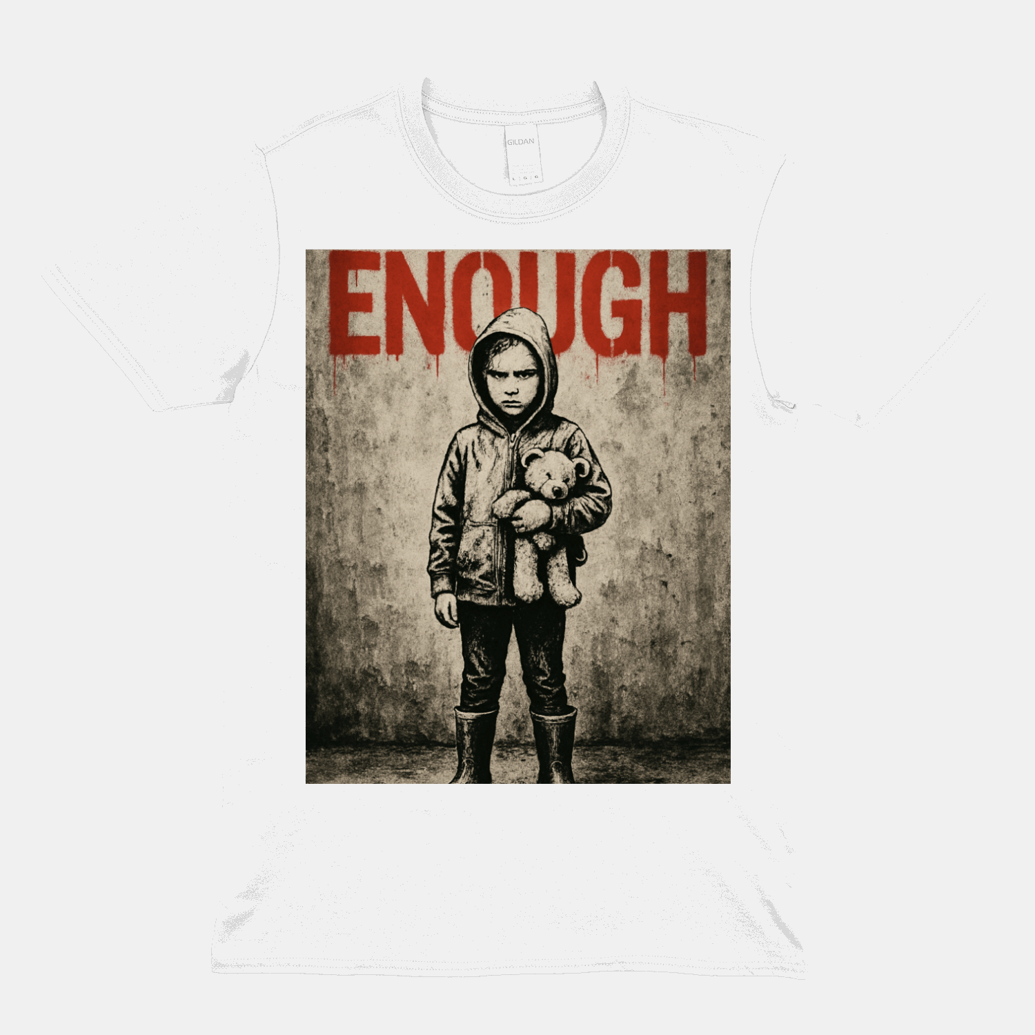 „ENOUGH“ – Protestkunst mit Haltung | Street-Art Statement Shirt