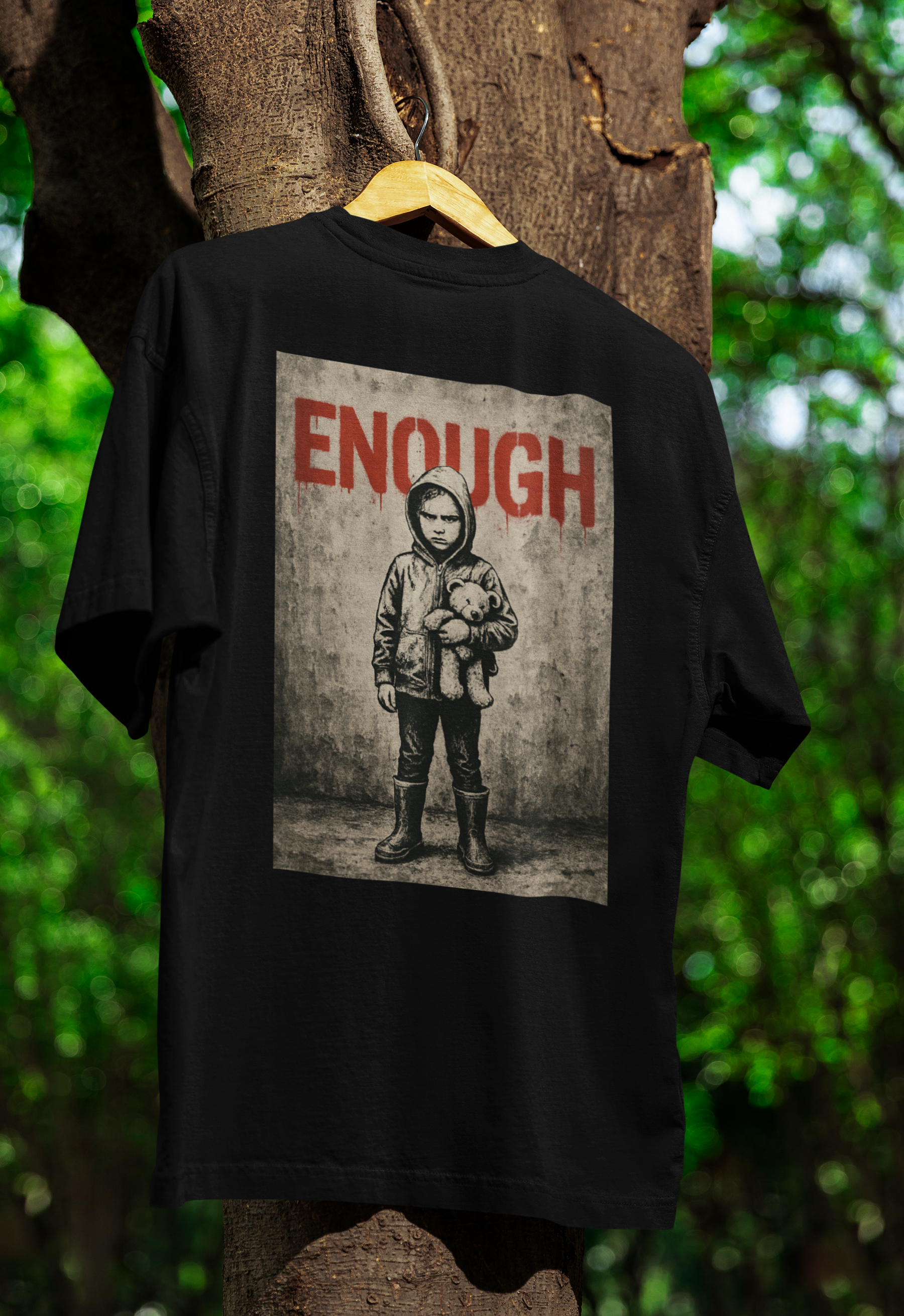 „ENOUGH“ – Protestkunst mit Haltung | Street-Art Statement Shirt-T-Shirt-True Insights