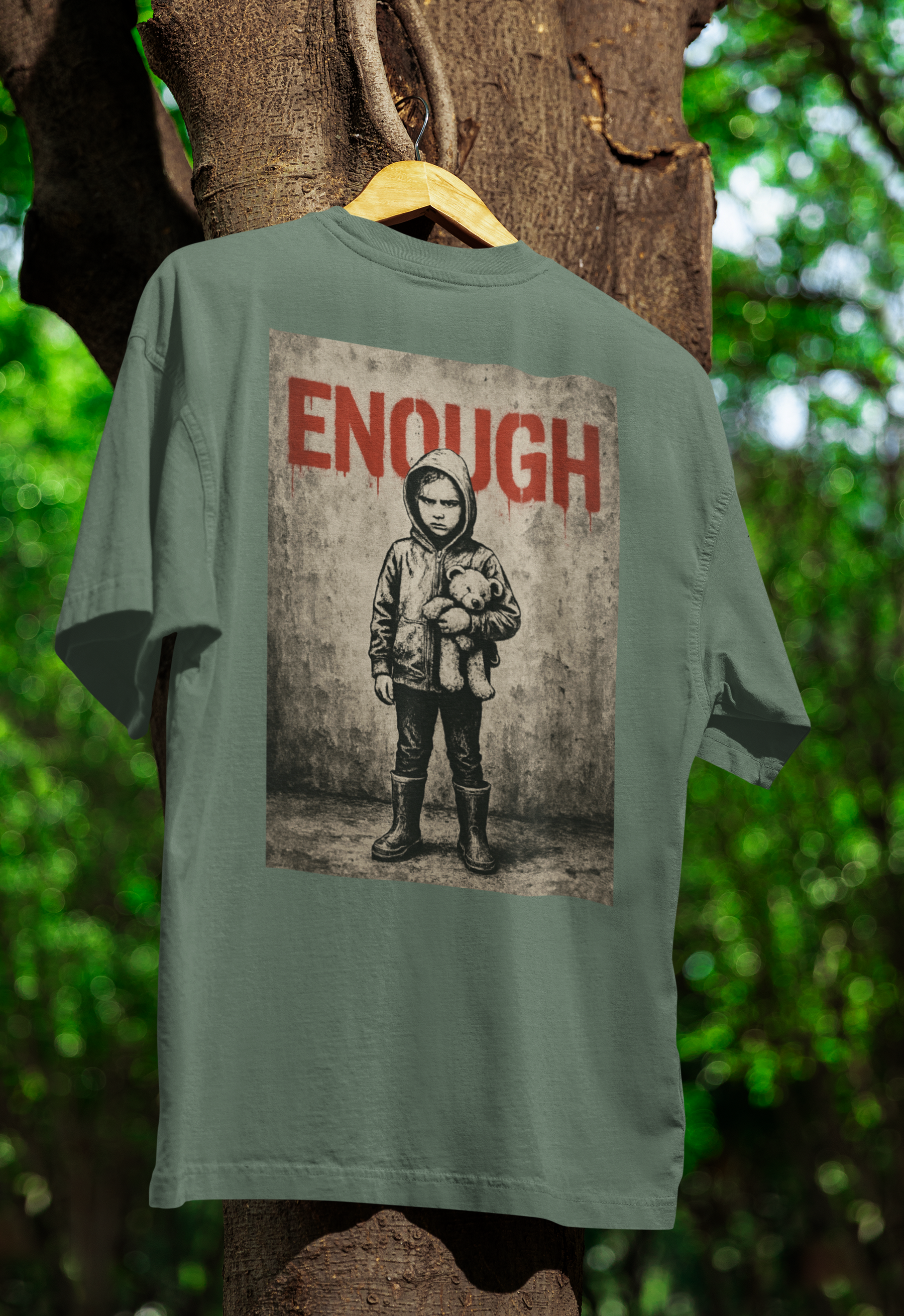 „ENOUGH“ – Protestkunst mit Haltung | Street-Art Statement Shirt-T-Shirt-True Insights